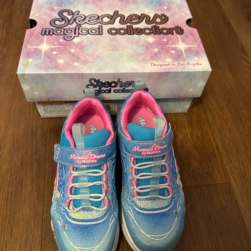 Skechers Magical Collection Kids Sneakers - Blue and Pink